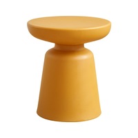 Table basse ronde moderne et simple en plastique avec structure métallique pour salon, entrée, meubles de maison, tables d'appoint de chevet, petites tailles
