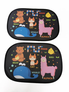 Pare-soleil de fenêtre de voiture personnalisé en gros Beckon avec impression de dessins animés, pare-soleil latéral en maille pour bébé et animal de compagnie - Product Image 3