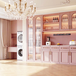 Gabinetes de Cocina Ecológicos Personalizados WICCAMEN, Aparador Integrado de Pared, Madera de Roble Macizo con Acabado Lacado, para Toda la Casa - Product Image 2