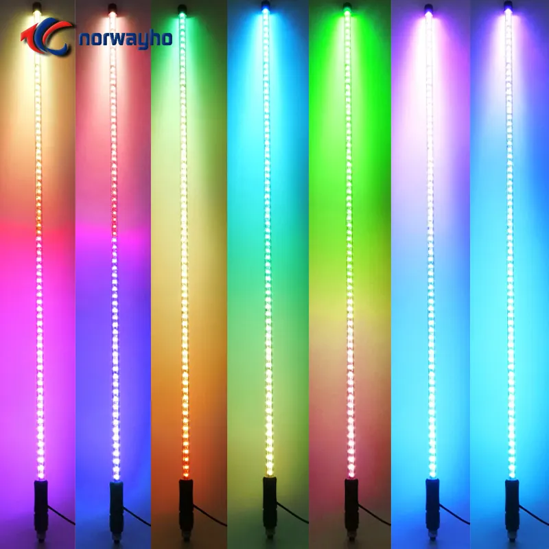 356 Different Patterns LED Light Whip Auto Antenna Chasing/Dancing color LED Antenna LED Whip