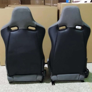 Asiento Universal <span class=keywords><strong>de</strong></span> Coche Modificado con Tela <span class=keywords><strong>de</strong></span> Ante Negro PVC y Tira <span class=keywords><strong>de</strong></span> Carbono Roja para Carreras - Product Image 4