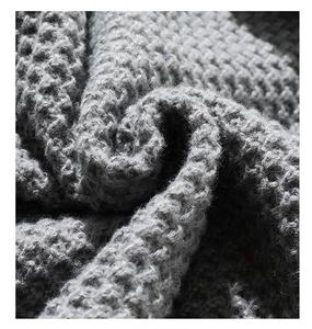 Suéter de punto con media cremallera para hombre, talla grande, estilo americano casual, textura 3D engrosada, suéter holgado y cálido para otoño e invierno, 100% - Product Image 2