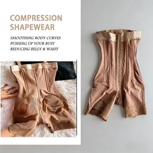 Faja colombienne post-opératoire pour femme, 2ème étape, à buste ouvert, gaine amincissante, rehausseur de fesses, body avec fermeture éclair à l'entrejambe et armatures - Product Image 2