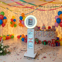 Photomaton pour mariage avec écran LCD 37 pouces, éclairage annulaire RGB, télécommande et contrôle par application