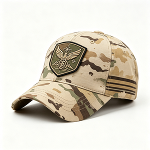Casquette de baseball tactique sportive personnalisée en tissu Ripstop avec logo patch, design lettre, pour opérateur, chasse en extérieur, camouflage, OEM - Product Image 4