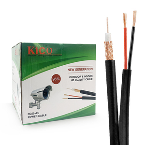 Câble coaxial RG59+2C pour caméra CCTV de marque KICO, câble vidéo avec alimentation, vente en gros - Product Image 1