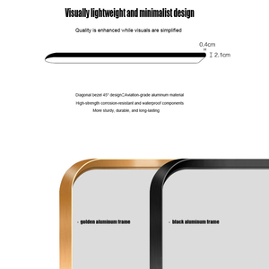 Làm bằng tay đầy đủ chiều dài Kính vòm phong cách tối giản giáp khung cao shatterproof sàn tường gương khách sạn trang trí nội thất - Product Image 5