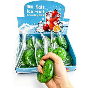 Fruit-style Coconut Oil Squeeze Stress <b>Ball</b> Non-rebound Stress Relief Toy Small Gift for Boys Girls Made in China 15 Years Old - Product Image 3