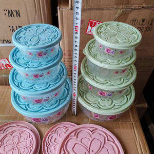 Bán buôn giá rẻ tủ lạnh tươi hộp nhựa thực phẩm lưu trữ container với hoa Nắp - Product Image 4