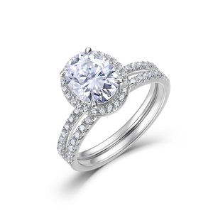 Anillo Apilable de Compromiso de Plata de Ley S925 con Moissanita Color D VVS1, Colección para Mujer - Product Image 4