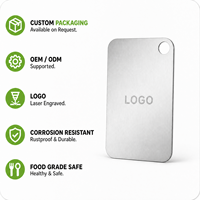 Planche à découper légère en titane pur, planche à découper portable de qualité alimentaire pour le camping en plein air avec trou de suspension