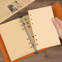 Cuaderno de Viaje Portátil Retro de Alta Calidad A6 con Tapa Dura de Hoja de Arce, Logotipo Personalizado Estampado, Hojas Sueltas, Papel Color Marfil, Cosido, 160 PU
