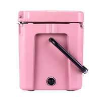 Glacière isotherme portable moderne de haute qualité 25L en PE rotomoulé, étanche, pour aliments et pêche, avec panneau solaire, réutilisable, pour 7 jours de conservation de la glace