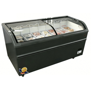 Vitrinas Refrigeradas Curvas Comerciales para Helados y Carnes, con Enfriamiento Directo, para <span class=keywords><strong>Supermercados</strong></span> - Product Image 1