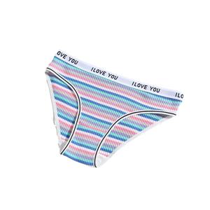 Direto Fábrica Atacado Confortável Respirável Dupla Camada Mulheres Novo Algodão Puro Com Ribbed Underwear Baixa Calcinha Mulheres - Product Image 1