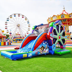 Qiyi - Toboganes Inflables Comerciales Personalizados a Color, Precio de Fábrica, Castillo Inflable de PVC, Casa de Brinco, Tobogán Inflable, 2 Años de Garantía - Product Image 1