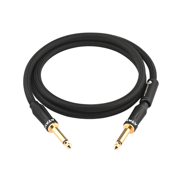 ATAUDIO 6.35mm 6.5mm Instrument Audio Speaker Cable Electric Guitar Patch Stereo 6.35mm OFC Pure Copper Microphone Monitor