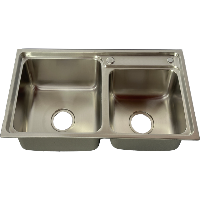 Double-basin sink (flat edge)9243