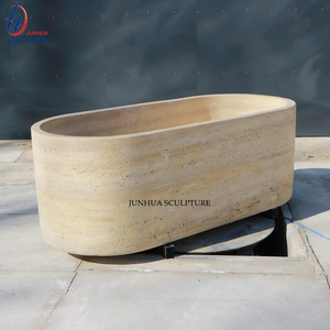 Di alta qualità su misura Free Standing naturale travertino <span class=keywords><strong>vasca</strong></span> <span class=keywords><strong>da</strong></span> bagno <span class=keywords><strong>in</strong></span> marmo - Product Image 5