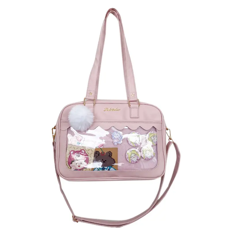 Ita Bag – sac à main personnalisé en Pvc transparent, porte-monnaie de fenêtre avec affichage de broches d'arc, sac à bandoulière personnalisé pour filles