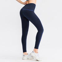 Fabrik OEM Benutzerdefiniertes Logo Etikett Solide Hochtaillierte Yoga-Hose für Damen Fleece-gefüttert Dick Warm Vierwege-Stretch Nahtlos Workout