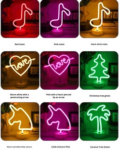 Nouvelle Tendance 2026 : Lampe de Table LED Personnalisée avec Base en Plastique, Petit Néon Lumineux, Enseigne <span class=keywords><strong>Lumineuse</strong></span>, Lumière d'Ambiance Décorative pour Bar - Product Image 5