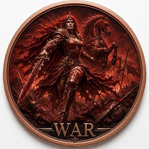 Pièce de monnaie en cuivre pur 999 de 1 oz, série Sportive Quatre Chevaliers de l'Apocalypse, couleur, haute relief, UV 3D, édition de collection - Product Image 3