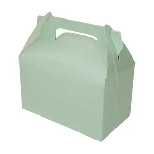 Factory Supplier Tall White Bakery Cardboard Paper Box in 2 Sizes 10x10x12 & 12x12x14 Cake Container with Handle for Cake