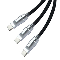 Cable USB-C Macho a 8 Pines Tipo-C Macho de Carga Rápida 2 en 1 de 140W, 1.5m, Silicona Líquida Suave para iPhone 14 15 16, Adaptador Divisor USB