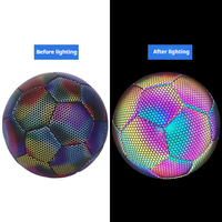 Ballon de football LED lumineux taille 5, ballon d'entraînement nocturne, écologique, intérieur/extérieur, activé par l'impact, étanche, cadeau