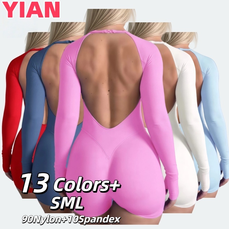 YIan New Hot Sale Women's Fitness Running Jumpsuit Conjunto Deportivo Para Mujer Conjunto Deportivo De Mujer