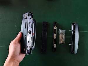 Serratura a Gancio per Porta Scorrevole in Vetro a Forma <span class=keywords><strong>di</strong></span> D, in Lega <span class=keywords><strong>di</strong></span> Zinco, Connessione Bilaterale per Camera d'Albergo - Product Image 4