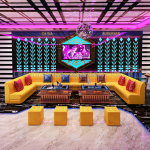 Ensemble canapé en forme de U KTV, canapé à led, table basse, discothèque, haute qualité, karaoké - Product Image 3