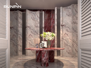 Runpin <strong>Stone</strong> Wholesale Natural Marble <strong>Stone</strong> Polished Surface Luxury Interior Decoration in Red - Product Image 6