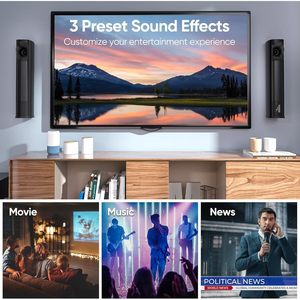 Barra de Sonido Saiyin de 100W con Subwoofer Desmontable, Sistema de Cine en Casa Bluetooth de 2.1 Canales para Televisores Inteligentes - Product Image 5