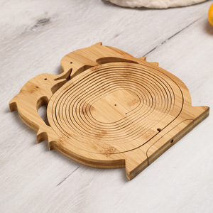 Cesta de Frutas Plegable de Bambú con Forma de Animal, Tazón de Almacenamiento Plegable, Organizador de Alimentos para la Encimera de la Cocina - Product Image 6