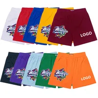 Özel Logo tasarımcısı örgü spor kısa Polyester basketbol şortu rahat elastik spor stil örgü erkek şort
