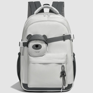 Vintage New Fashion Waterproof Backpack Outdoor Casual Sports Travel <b>Bag</b> Nylon <b>Patchwork</b> Color Block Student Bookbag Polyester - Product Image 5