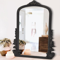 Miroir de table décoratif vintage en argent sculpté OEM, miroir d'appoint pour la décoration intérieure, vente en gros pour les distributeurs