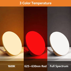 Veilleuse portable pour enfants à 3 couleurs changeantes, 625~630 nm, rouge, ambre, spectre complet, alimentée par batterie, moderne, pour la chambre à coucher, aide au sommeil - Product Image 3