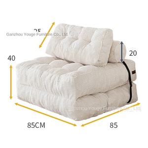Cross-border beige gecomprimeerde vacuüm lazy sofa van stof, opvouwbaar, minimalistisch, modern, voor thuis, woonkamer, slaapbank, <span class=keywords><strong>China</strong></span> - Product Image 2