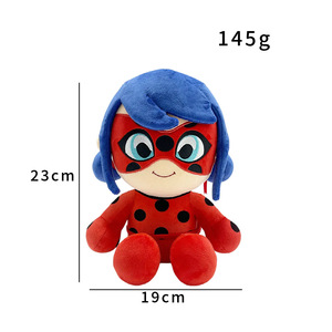 Peluche Réversible Velboa Style Anime Coccinelle, Rembourrage Coton PP - Cadeau Créatif et Adorable pour la Saint-Valentin pour Enfants - Product Image 5