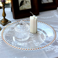 Assiettes décoratives transparentes en plastique pour mariages, fêtes de Noël et banquets – Vente en gros