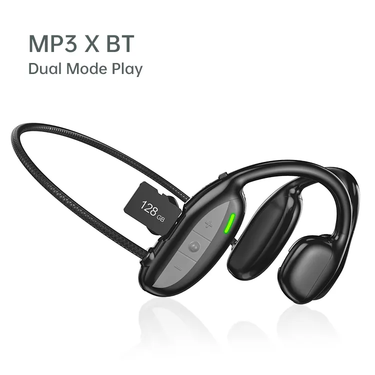 Portable Music Audio Play BT Earphone Mini Waterproof Stereo Wireless Bluetooth MP3 Player with Earhook Headphone for Sport Run