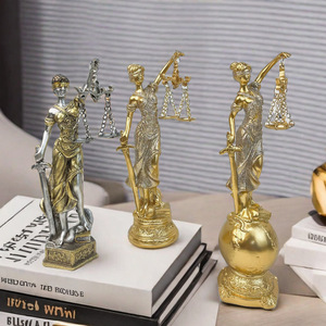 Vintage Home Decorations Epoxy Resin Artistic Stereoscopic Justice Fair Muse Desk Ornament European Creative Living Room Wine - Product Image 2