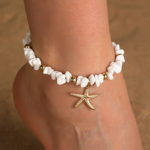 Tobillera Bohemia con Conchas y Perlas de Imitación, Adorno de Playa para Mujer, Estilo Unisex para Regalo - Product Image 3