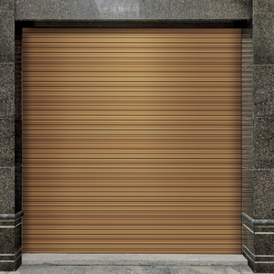 Porte de <span class=keywords><strong>garage</strong></span> à enroulement moderne en acier inoxydable automatisée, résistance au vent supérieure, protection contre les intrusions - Product Image 1