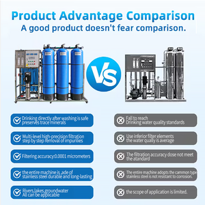 Système de filtration d'eau pour toute la maison de 2 tonnes à 5 étapes avec PLC et pompe 2000 l/h, purificateur d'eau par osmose inverse industriel et domestique - Product Image 5