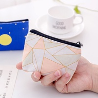 Dompet Koin Kecil Kain Kanvas Kustom untuk Wanita Dompet Mini Print Lucu Tas Uang Kunci Grosir