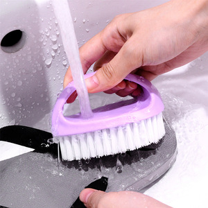 Zenidoo Multifunctional Eco-Friendly Household Cleaning <b>Brush</b> with Plastic Handle for Laundry Clothing Shoes-Silicone Bristles - Product Image 4